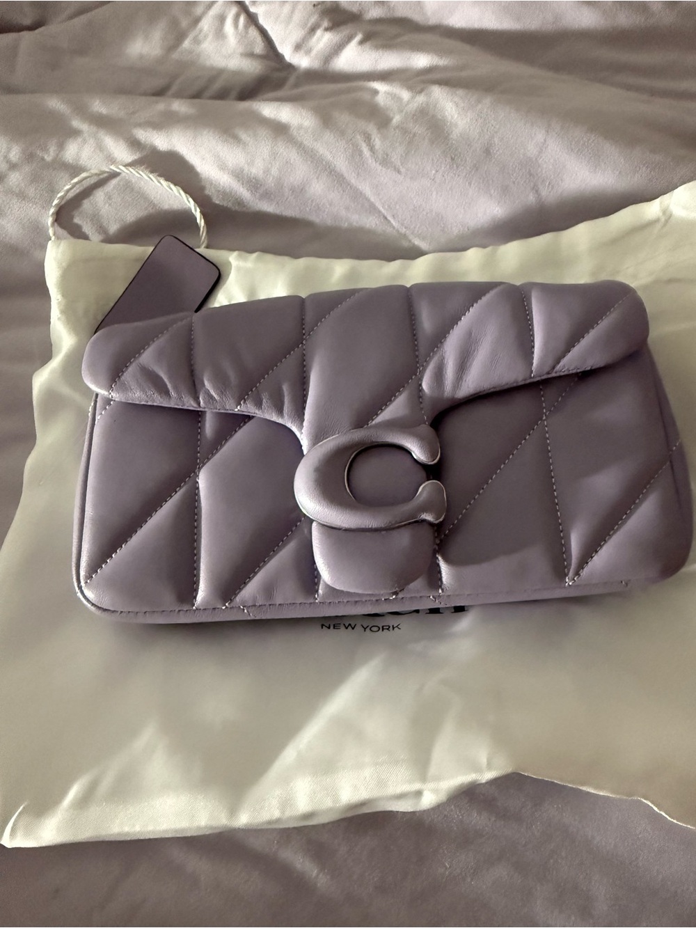 Coach Lavender Quilted Tabby